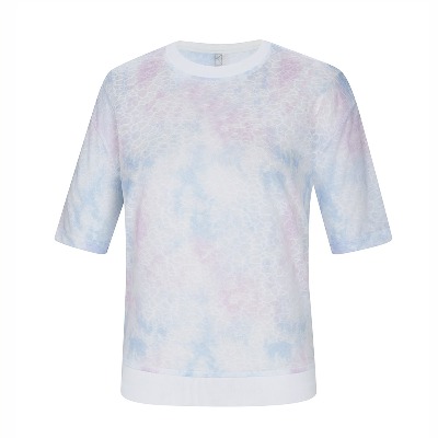 콜핑 여성 여름 시스루 라운드 반팔 티셔츠 쉘르(여) KVT4947W